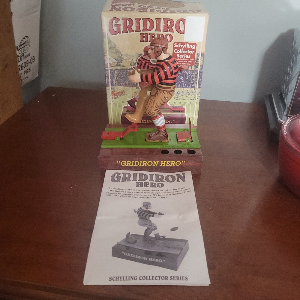 Schylling Collector Series Gridiron Hero Tin Football Player Toy